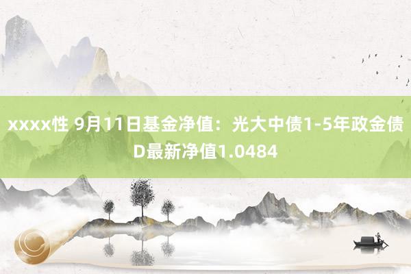 xxxx性 9月11日基金净值：光大中债1-5年政金债D最新净值1.0484