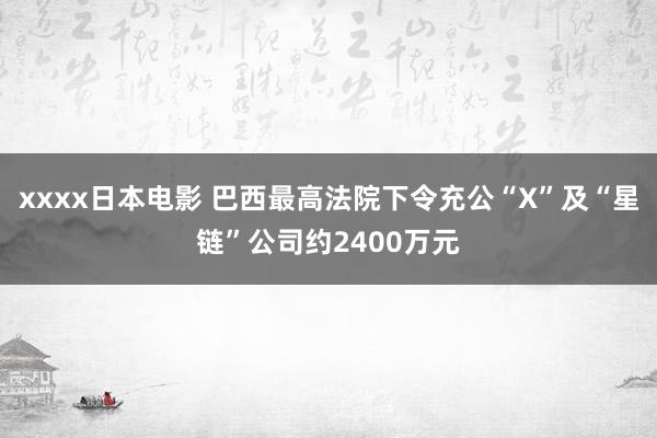 xxxx日本电影 巴西最高法院下令充公“X”及“星链”公司约2400万元