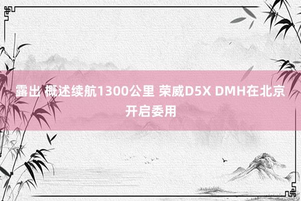 露出 概述续航1300公里 荣威D5X DMH在北京开启委用