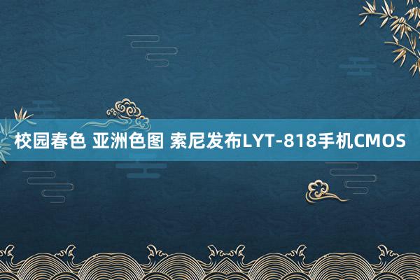 校园春色 亚洲色图 索尼发布LYT-818手机CMOS