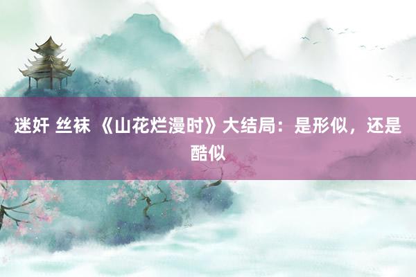 迷奸 丝袜 《山花烂漫时》大结局：是形似，还是酷似