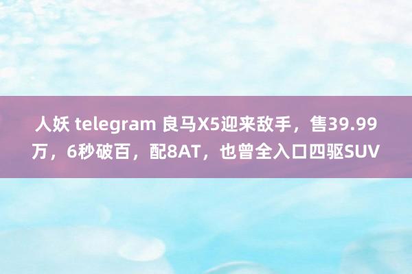 人妖 telegram 良马X5迎来敌手，售39.99万，6秒破百，配8AT，也曾全入口四驱SUV