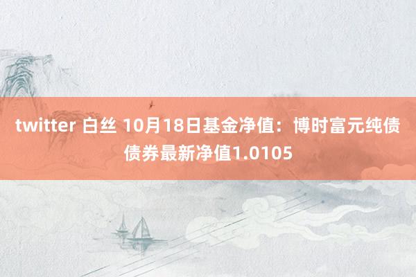 twitter 白丝 10月18日基金净值：博时富元纯债债券最新净值1.0105