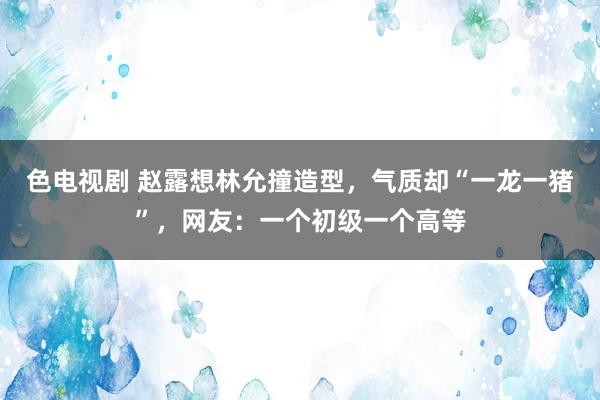 色电视剧 赵露想林允撞造型，气质却“一龙一猪”，网友：一个初级一个高等