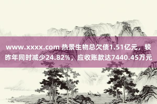 www.xxxx.com 热景生物总欠债1.51亿元，较昨年同时减少24.82%，应收账款达7440.45万元