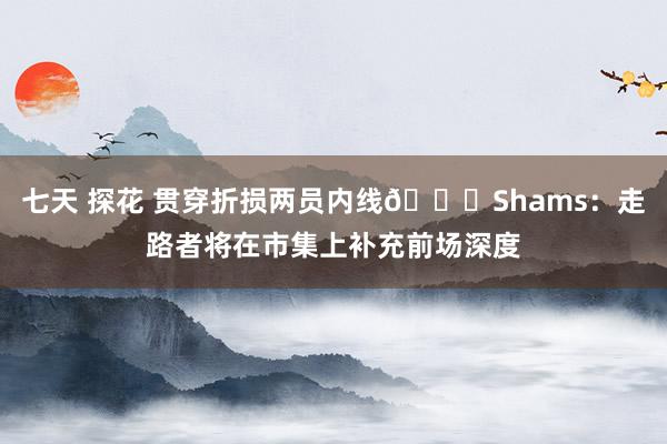 七天 探花 贯穿折损两员内线😞Shams：走路者将在市集上补充前场深度