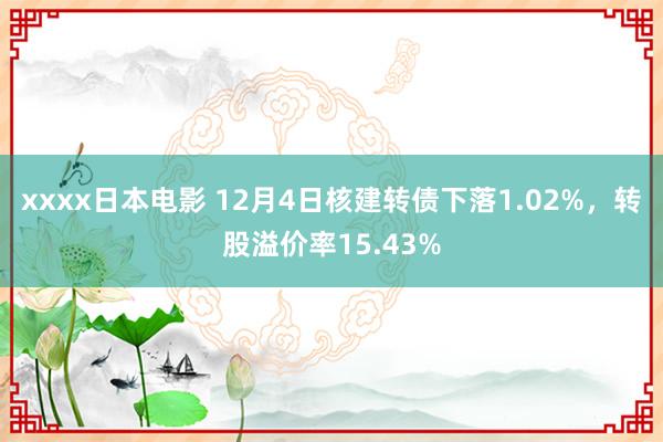 xxxx日本电影 12月4日核建转债下落1.02%，转股溢价率15.43%