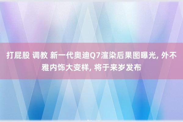 打屁股 调教 新一代奥迪Q7渲染后果图曝光， 外不雅内饰大变样， 将于来岁发布