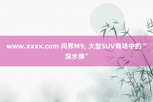 www.xxxx.com 问界M9， 大型SUV商场中的“深水弹”