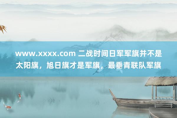 www.xxxx.com 二战时间日军军旗并不是太阳旗，旭日旗才是军旗，最垂青联队军旗